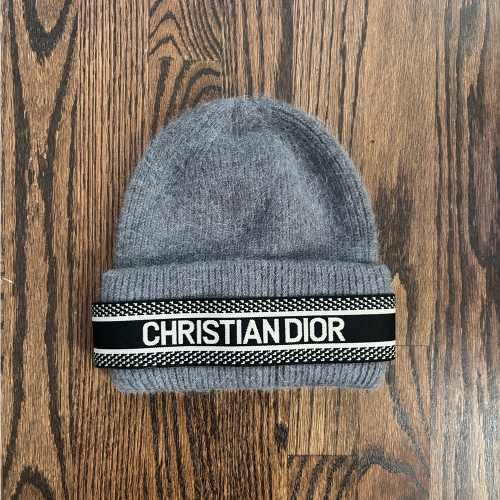 Dior Charcoal Knit Beanie